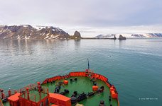 On the deck of the icebreaker ?50 Let Pobedy?