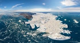 Mouth of ice fjord, Greenland