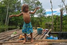 Girl with a stick