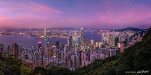 Hong Kong at sunset